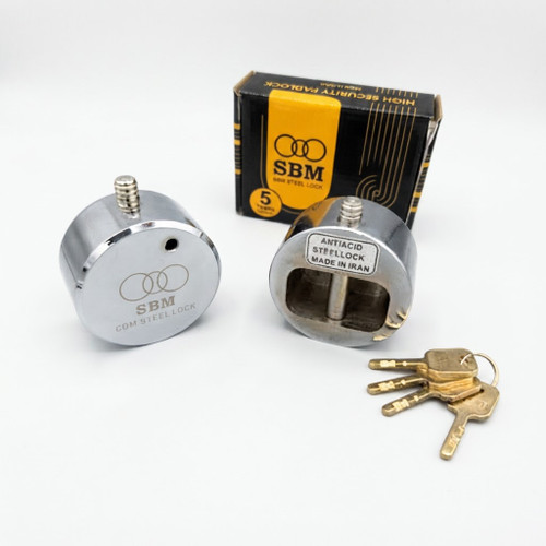 قفل گرد فولادی SBM سایز 80